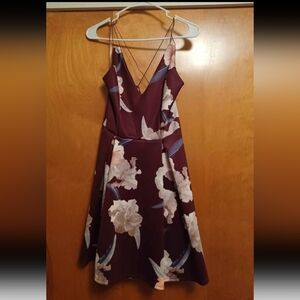 Charlotte Russe Burgundy Floral Dress